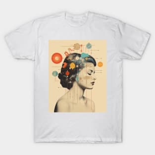 Aquarius collage art astrology T-Shirt